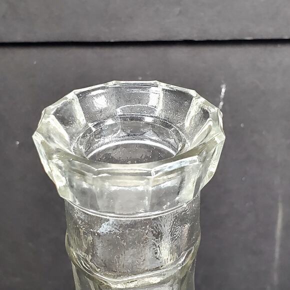 14" Vtg Libbey Cambridge Diamond Cut Glass Decanter Stopper Whiskey Bourbon - Picture 6 of 9